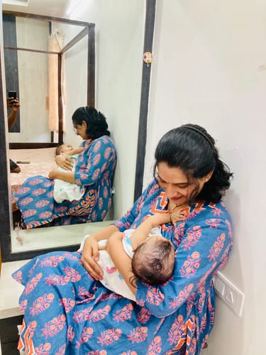 Customer photo review of Pista Green Embroidered Festive Maxi