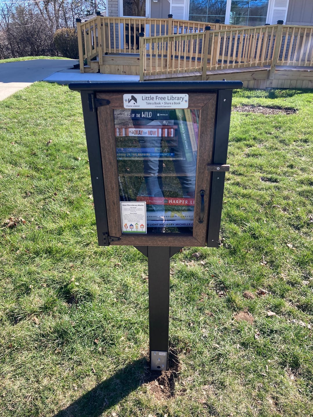 Customer photo review of Composite Screw In Library Post and Topper Black