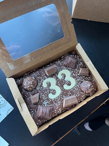 Customer photo review of Mini birthday brownie