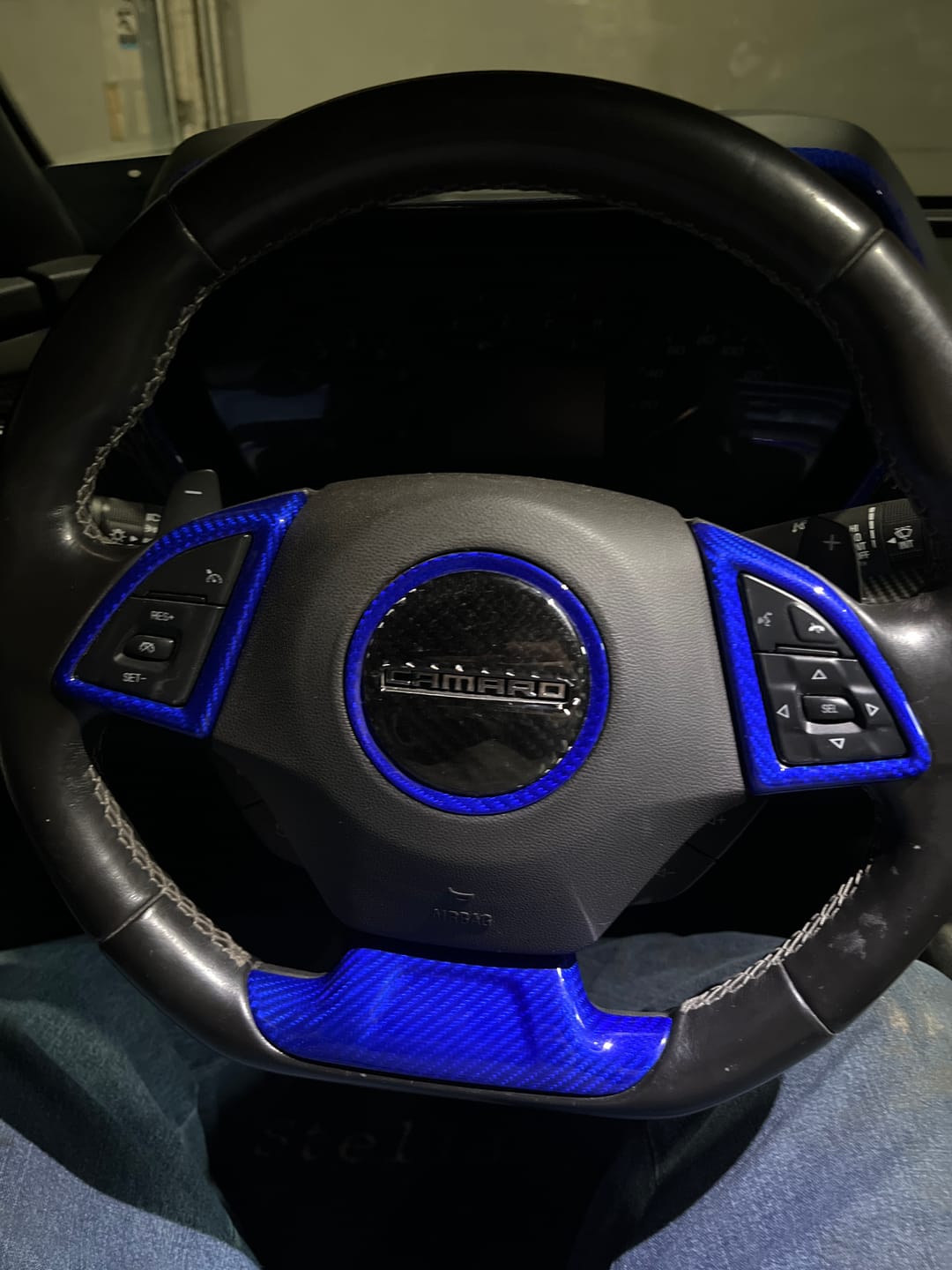 Customer photo review of 2016-2024 Camaro Steering Wheel and Airbag Chrome Delete Covers