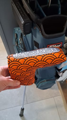 Customer photo review of Japanese Wave Blade Headcover - Copper | Kraken Golf