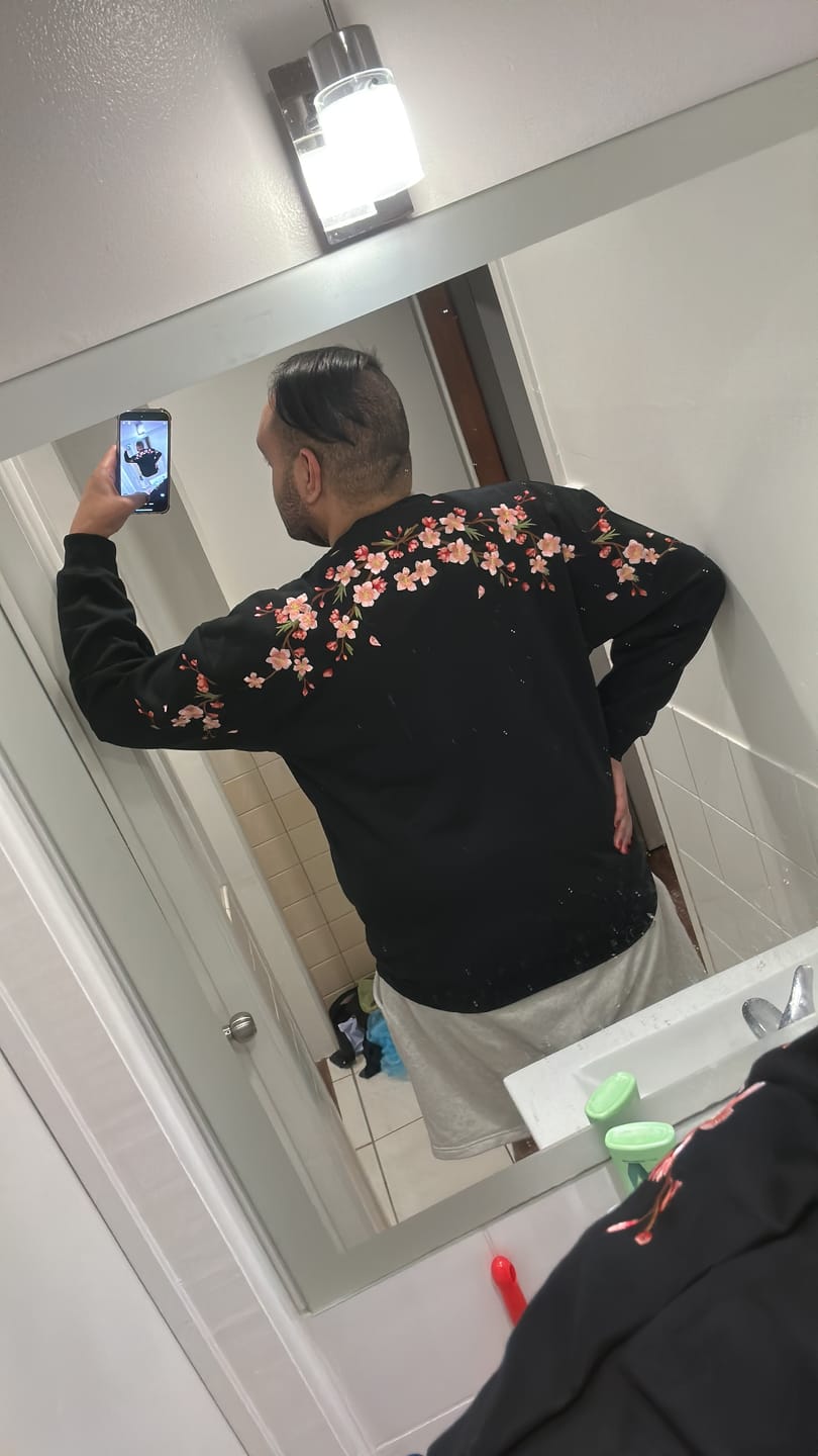 Customer photo review of Sakura Embroidered Sweatshirt