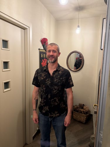 Customer photo review of Lot de 3| Chemises de plage décontractées en coton à manches courtes pour hommes