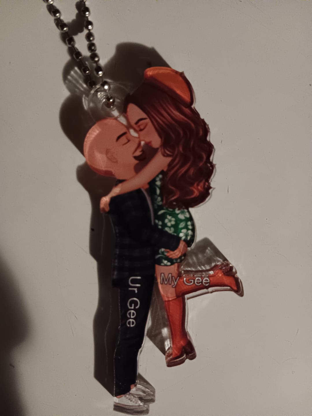 Customer photo review of Doll Couple Kissing Hugging  Personalized Ornament