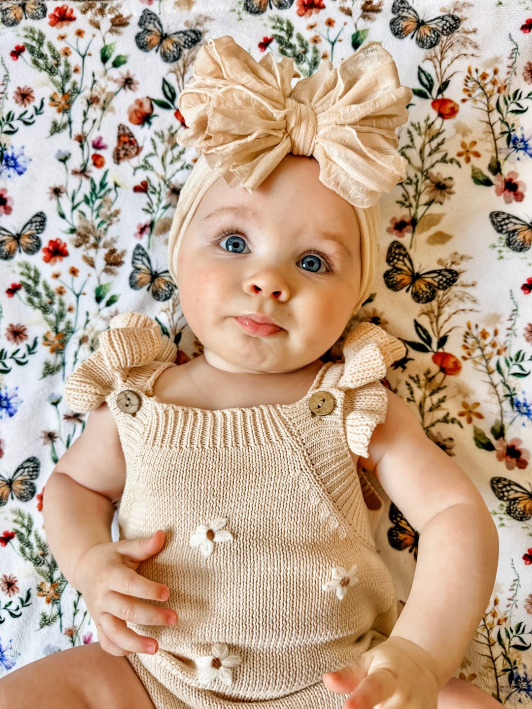 Customer photo review of Ruffled Headband- Sandy