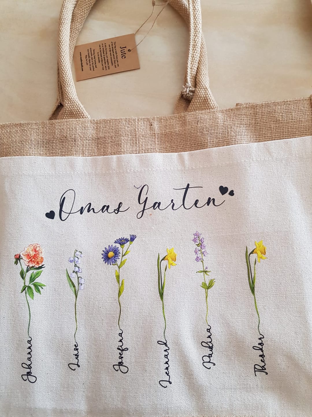 Customer photo review of Omas Garten - Großeltern-Tasche