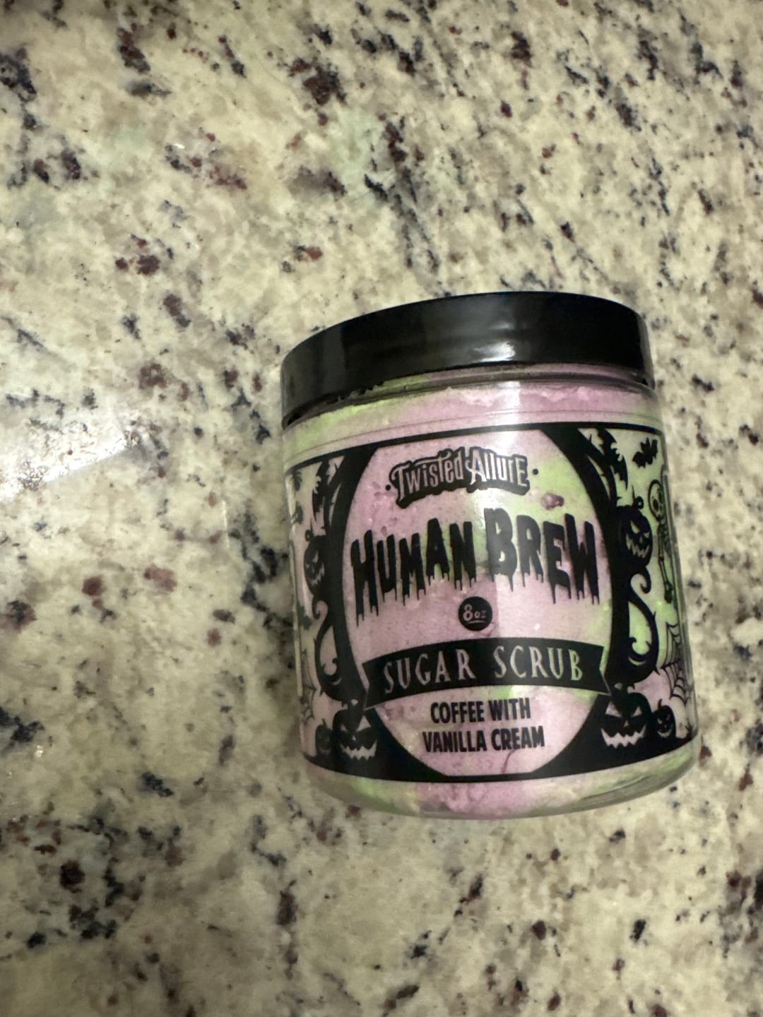 Customer photo review of Human Brew Sugar Scrub           (Coffee & Vanilla Cream)