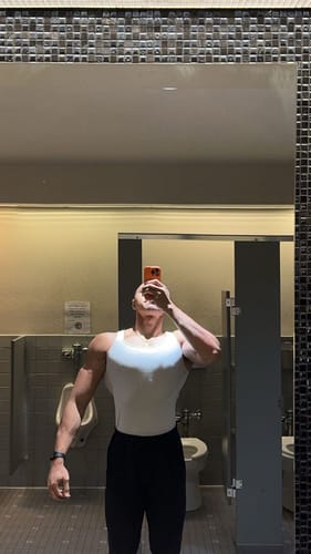 Customer photo review of Premium Fitted Tank 3 Pack - Black/Grey/White