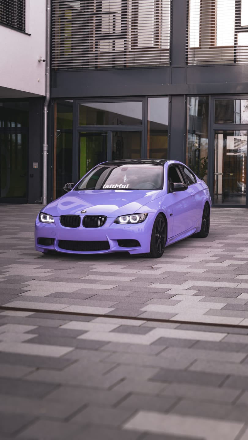 Customer photo review of Super Glossy Lavender Purple Vinyl Wrap