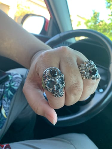 Customer photo review of Skull Black Star Sapphire