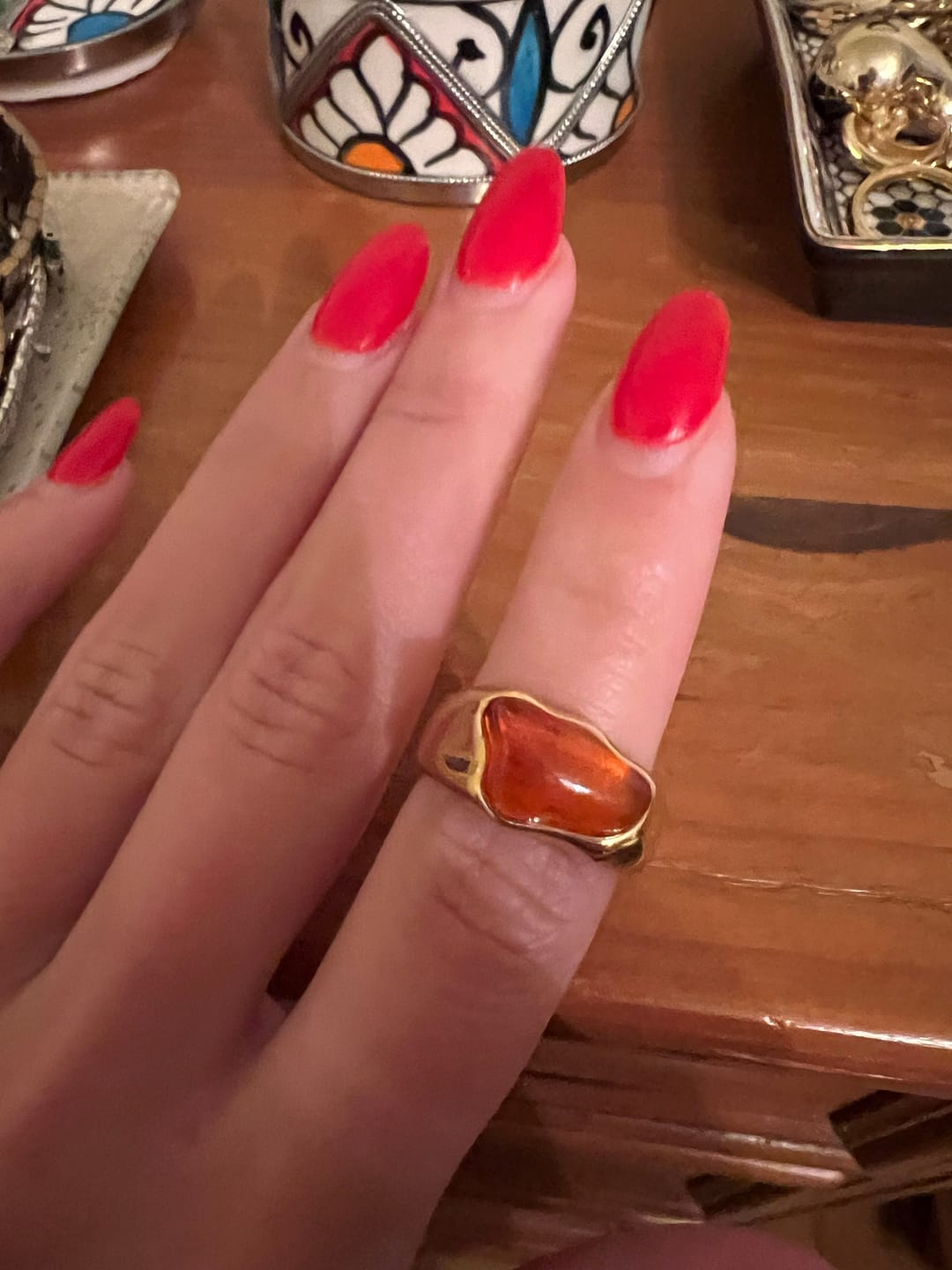 Customer photo review of Irregular Gemstone Ring