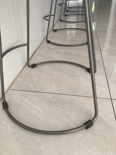 Customer photo review of Black Clip-on Sled Chair Glides - 16x Pack