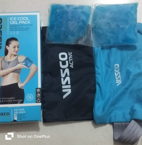 Customer photo review of Icecool Gel Pack | Re-Freezable for Instant Pain Relief & Swelling (Blue)