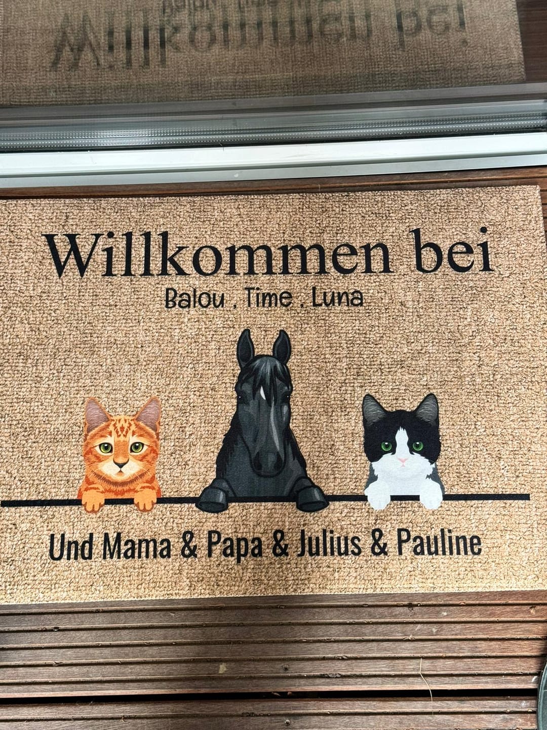 Customer photo review of Alle meine Fellnasen - Individuelle Fußmatte