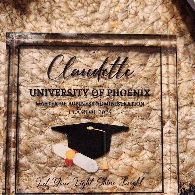 Customer photo review of Custom Graduation Gift - Graduation Memory, Personalized Graduation Gift, Class of 2021, Granddaughter Keepsake, Couples Gift