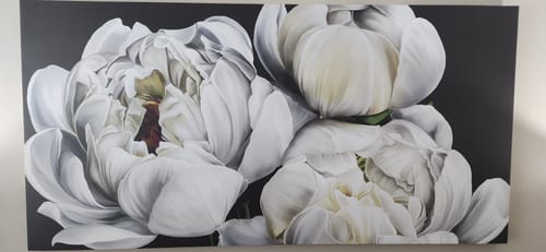 Customer photo review of 'White Peonies' Framed Canvas