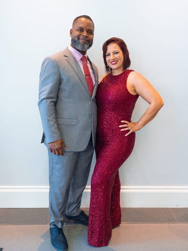 Customer photo review of Sol Burgundy Red Sequin Jumpsuit