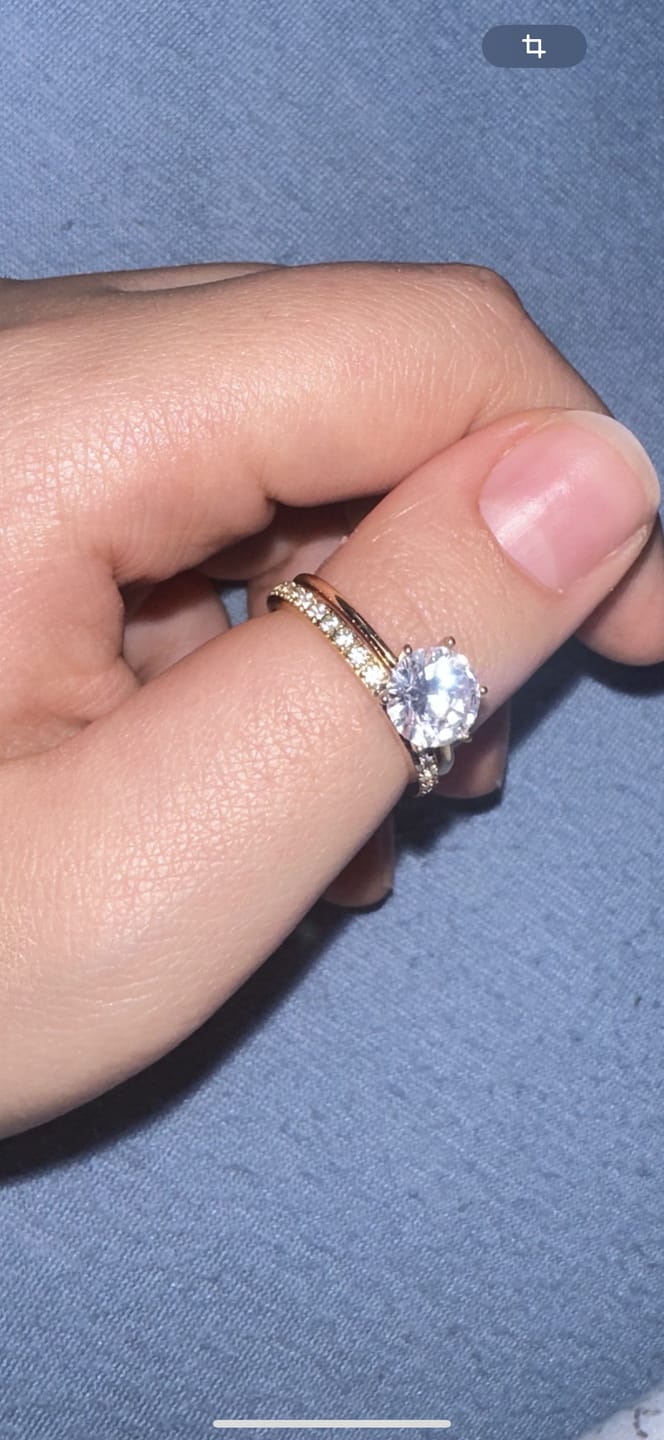 Customer photo review of Verena Ring | 18K vergoldet
