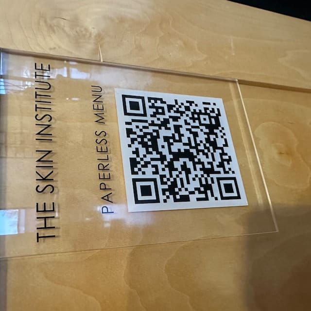 Customer photo review of Custom Acrylic Business Decoration Sign - Personalized QR Sign Shop Decor Business Social Media Sign Sign for Business Custom Acrylic Sign Acrylic Sign Logo Table Sign Social Media Sign Qr Code Signs