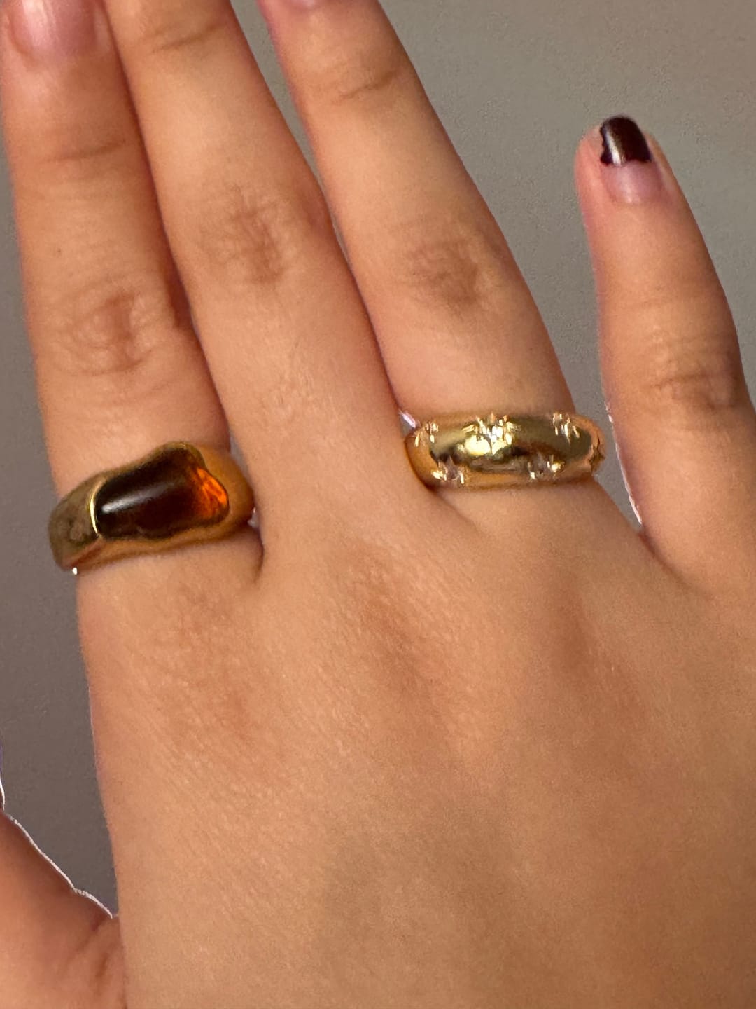 Customer photo review of Irregular Gemstone Ring