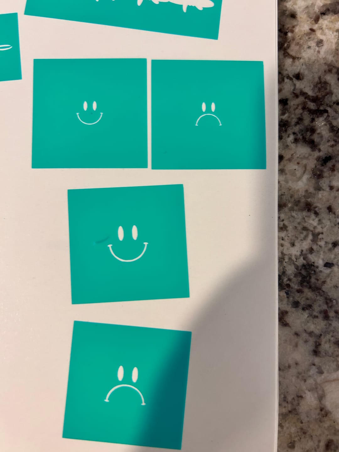 Customer photo review of Smiley and Sad face