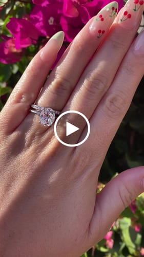 Customer video review of Classic Solitaire Oval Moissanite Four Prong Polish Engagement Ring