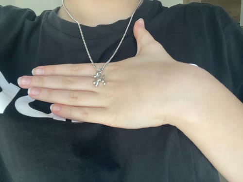 Customer photo review of Bria Silver Necklace