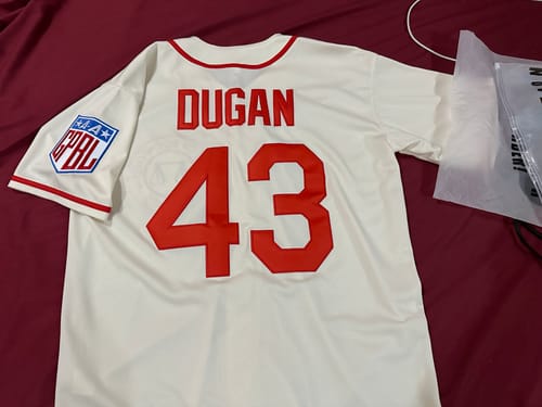 Customer photo review of Jimmy Dugan Rockford Peaches Baseball Jersey