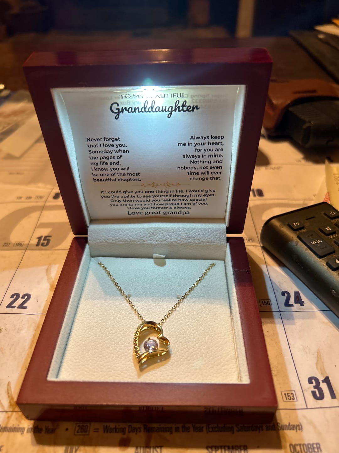 Customer photo review of To My Beautiful Granddaughter - Forever Love Gift Set - SS596