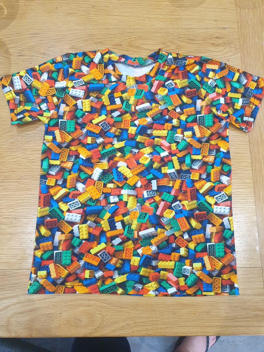 Customer photo review of Lego Blocks Cotton Jersey Fabric