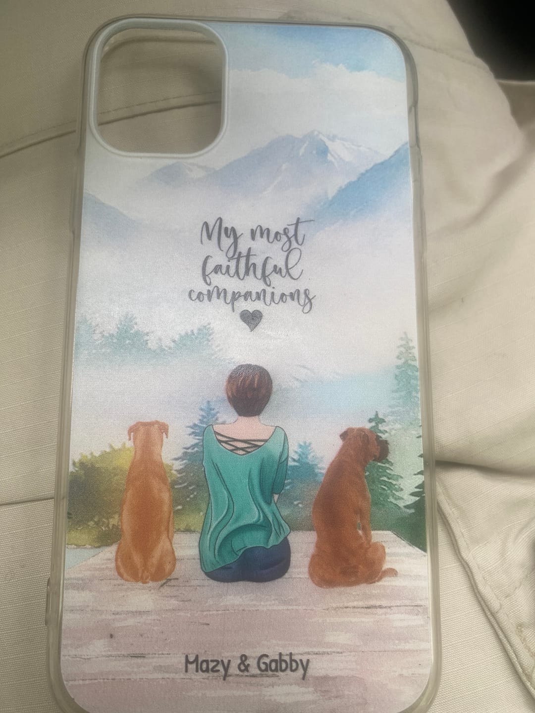 Customer photo review of Together with my pet - Personalized phone case