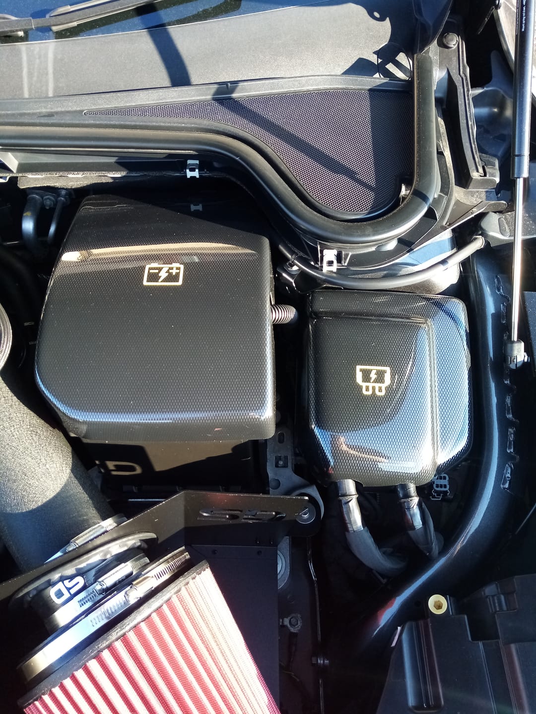 Customer photo review of Battery and Fuse Vinyl Sticker Set