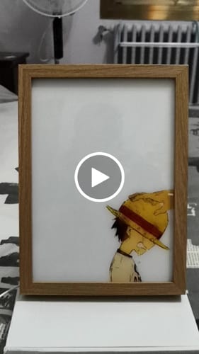 Customer video review of O.P Series LED Light Painting Anime Photo Frame Wall Art