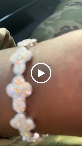 Customer video review of 12.5MM Moissanite Cross Tennis Bracelet 14K Gold