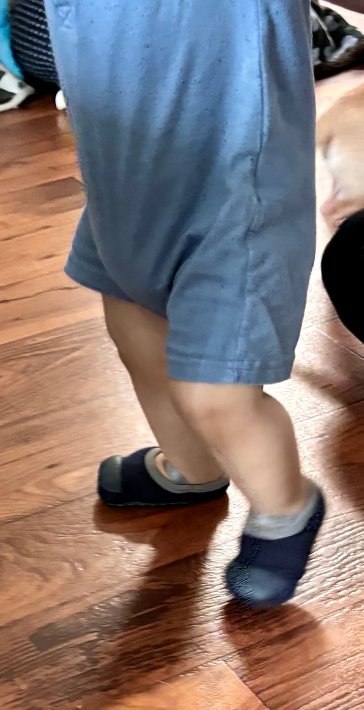 Customer photo review of Non-Slip Baby Socks | Big Adventures 6-Pack