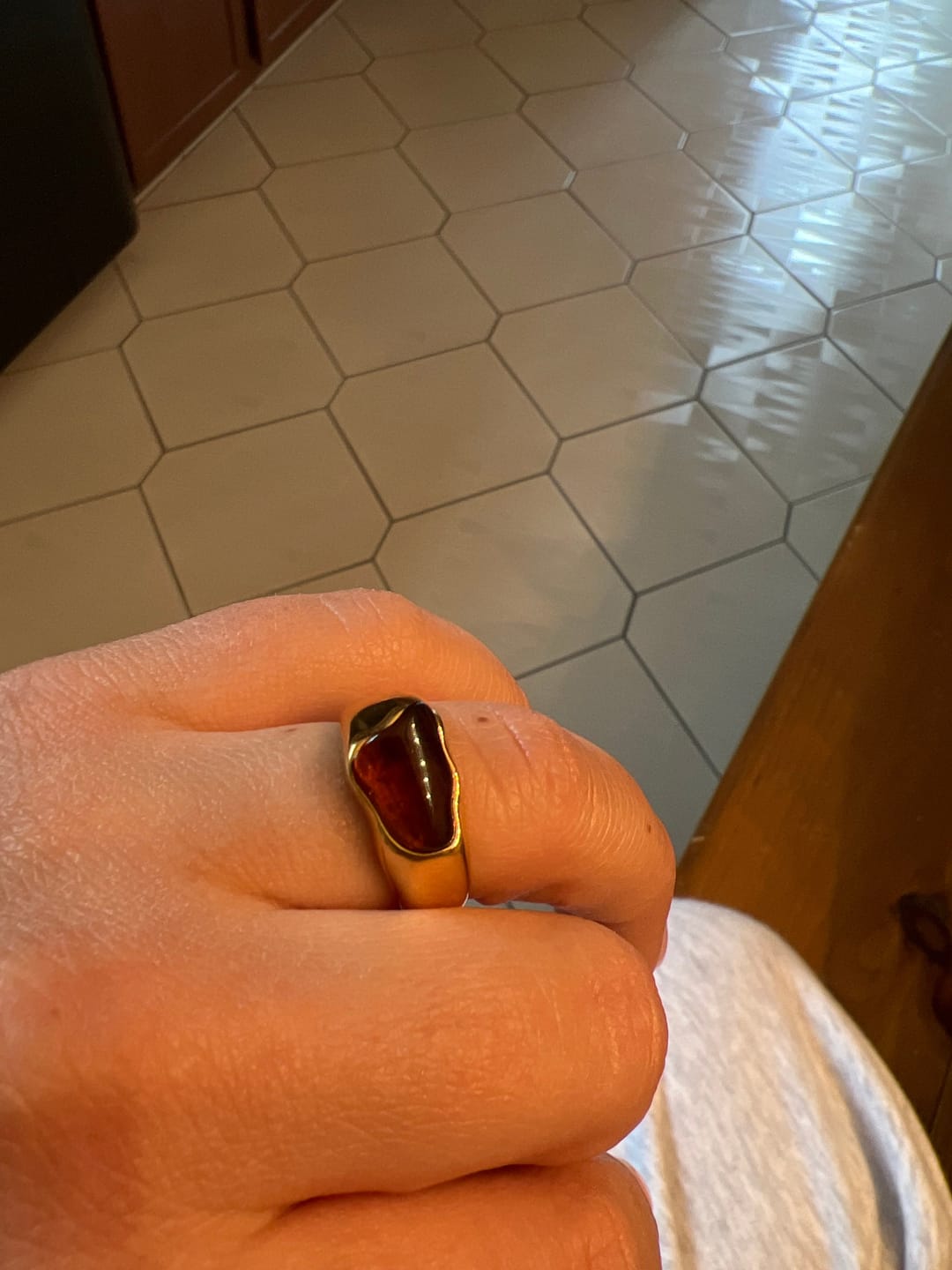 Customer photo review of Irregular Gemstone Ring