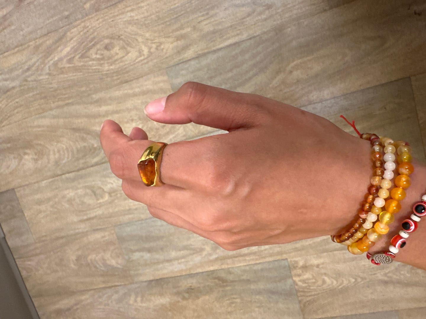Customer photo review of Irregular Gemstone Ring
