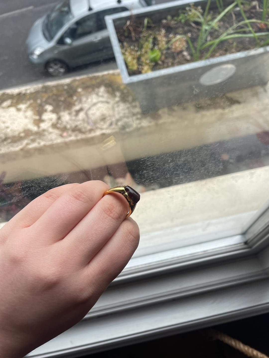 Customer photo review of Irregular Gemstone Ring