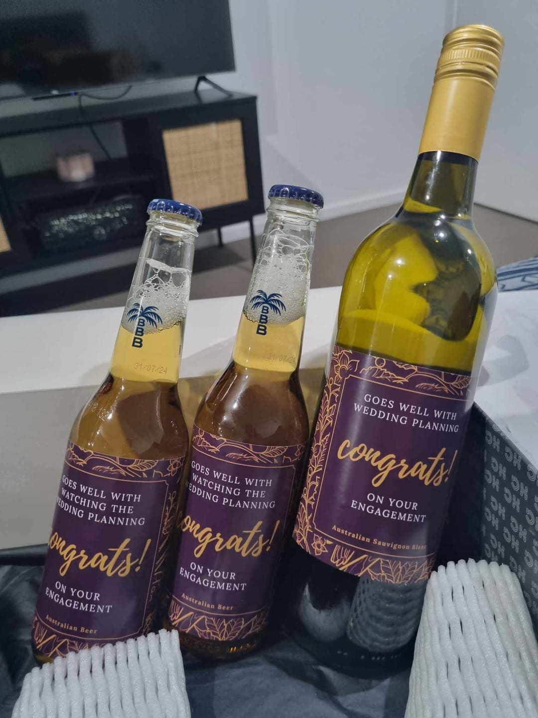 Customer photo review of The Engaged Couple Hamper