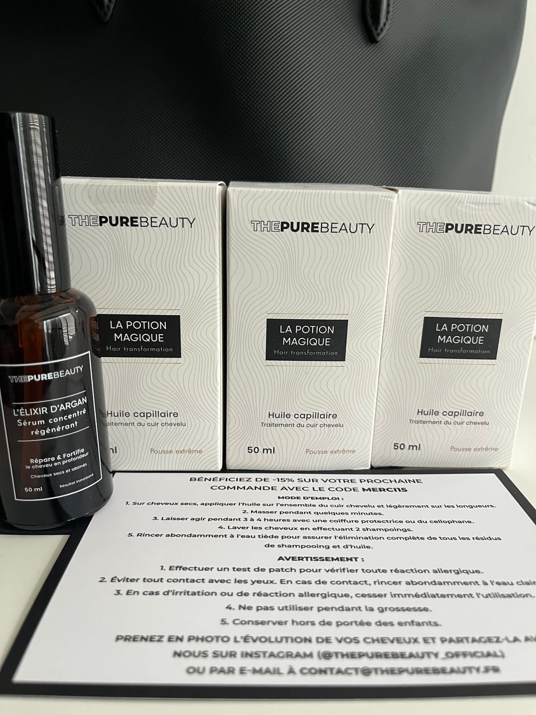 Customer photo review of Le duo - 1 Huile pousse et 1 Sérum réparateur