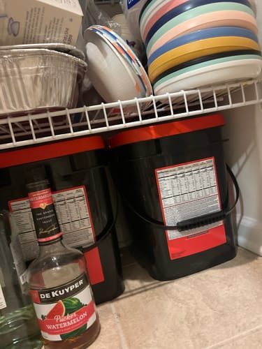 Customer photo review of 104 Serving Variety Pack Bucket BOGO New