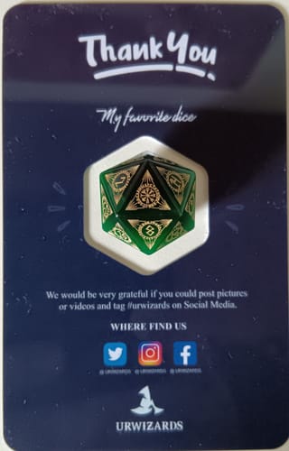 Customer photo review of URWizards Dnd Engraved Teal Green Cat's Eye Stone Dice Set Nordic Style