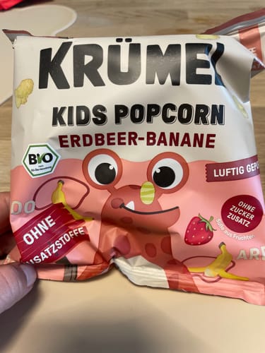 Customer photo review of Bio Kids Popcorn Erdbeere & Banane - MHD: 08.05.24