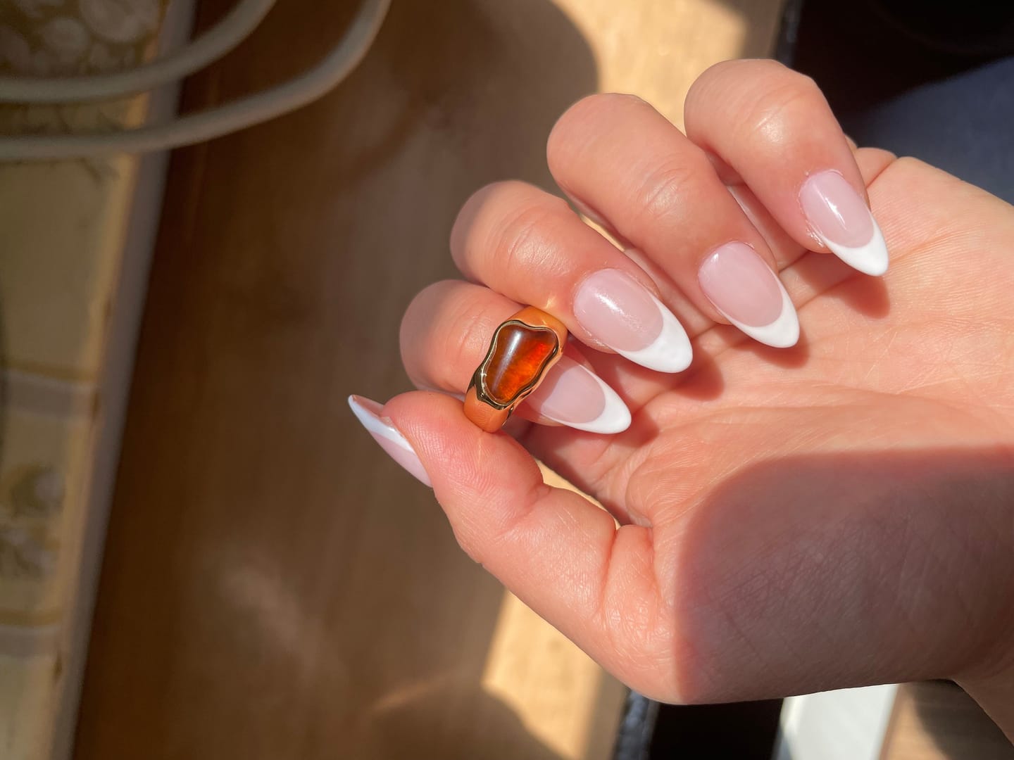 Customer photo review of Irregular Gemstone Ring