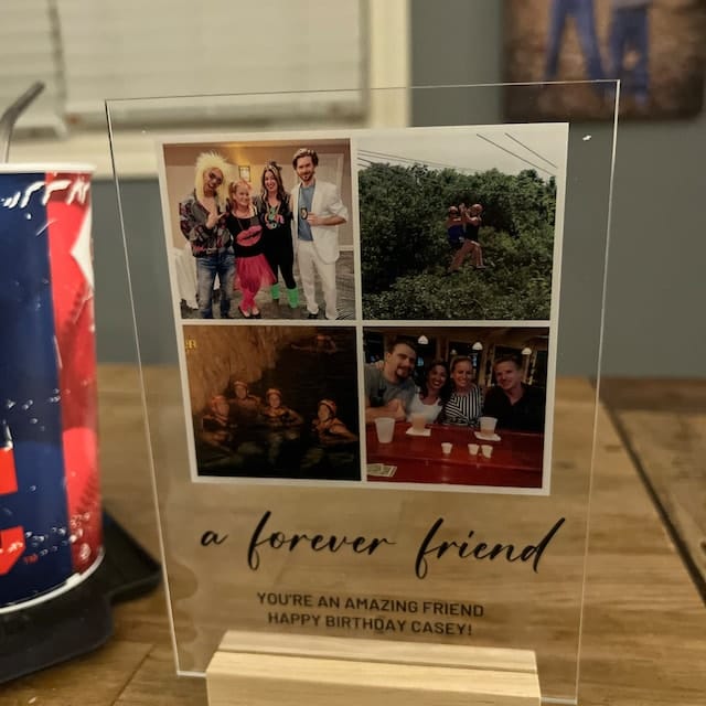 Customer photo review of Personalized Photo Plaque Print - Bestfriend Gift Gift for Her Gift for Him Photo Collage Best Friend Gifts Custom Couples Gift Gifts for wife