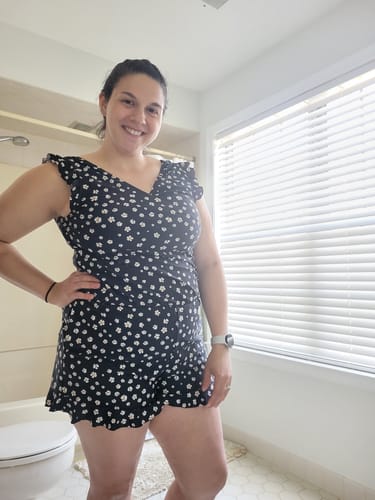 Customer photo review of ginger swim romper