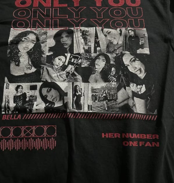 Customer photo review of Custom Only You Photo Tee