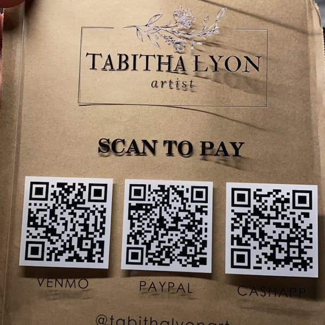 Customer photo review of Custom Acrylic Business Decoration Sign - Personalized QR Sign Shop Decor Business Social Media Sign Sign for Business Custom Acrylic Sign Acrylic Sign Logo Table Sign Social Media Sign Qr Code Signs