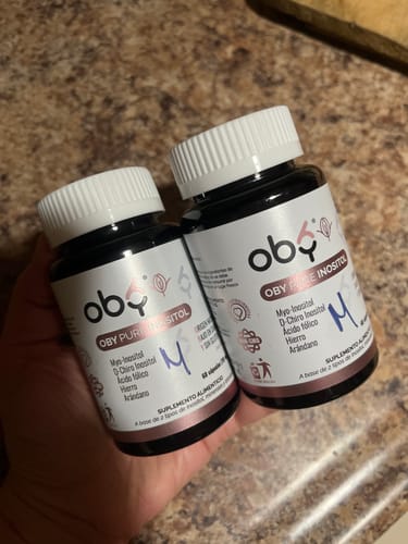 Customer photo review of OBY Pure Inositol | Myo Inositol y D-Chiro Inositol, Ácido Fólico, Hierro y Extracto Arándano