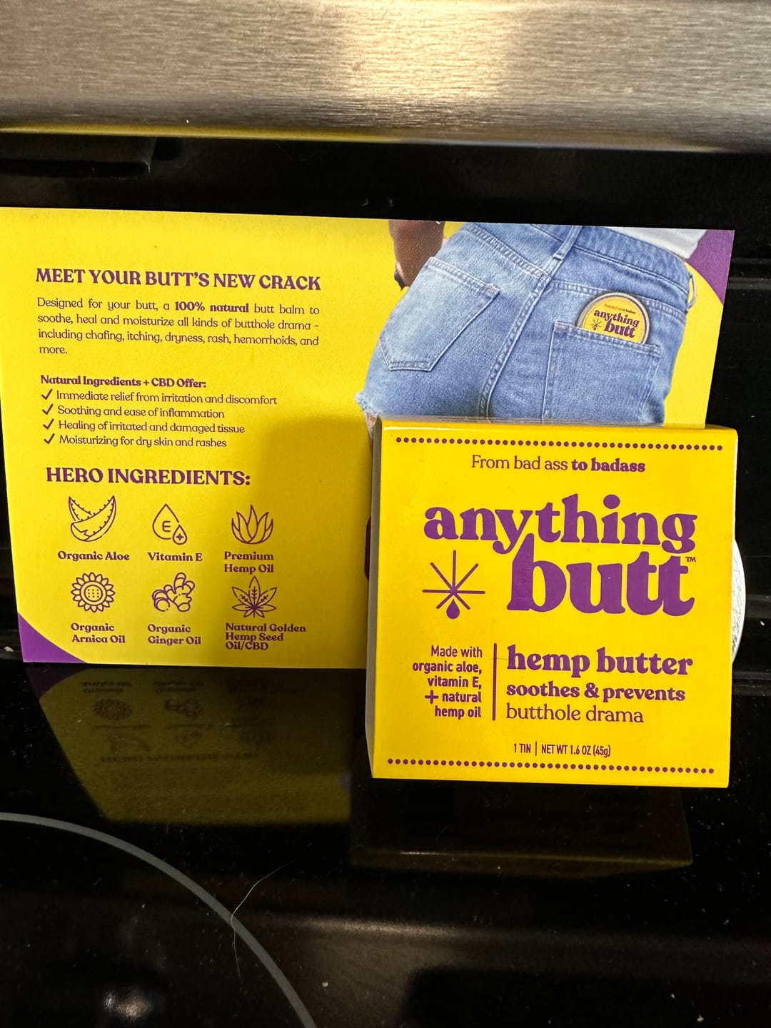 Customer photo review of Anything Butt Hemp Butter